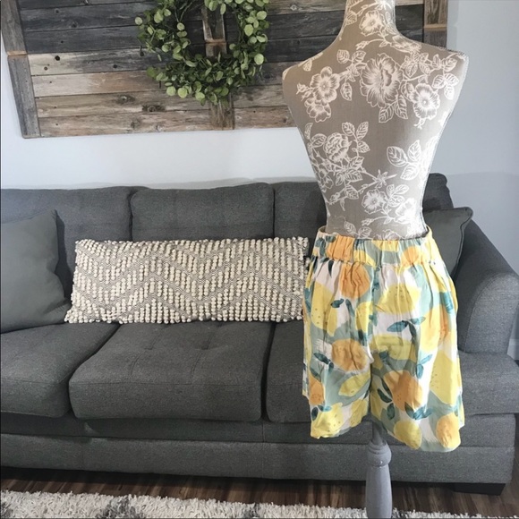 NWT Anthropologie Costanza Silk Lemon Shorts - Picture 8 of 8